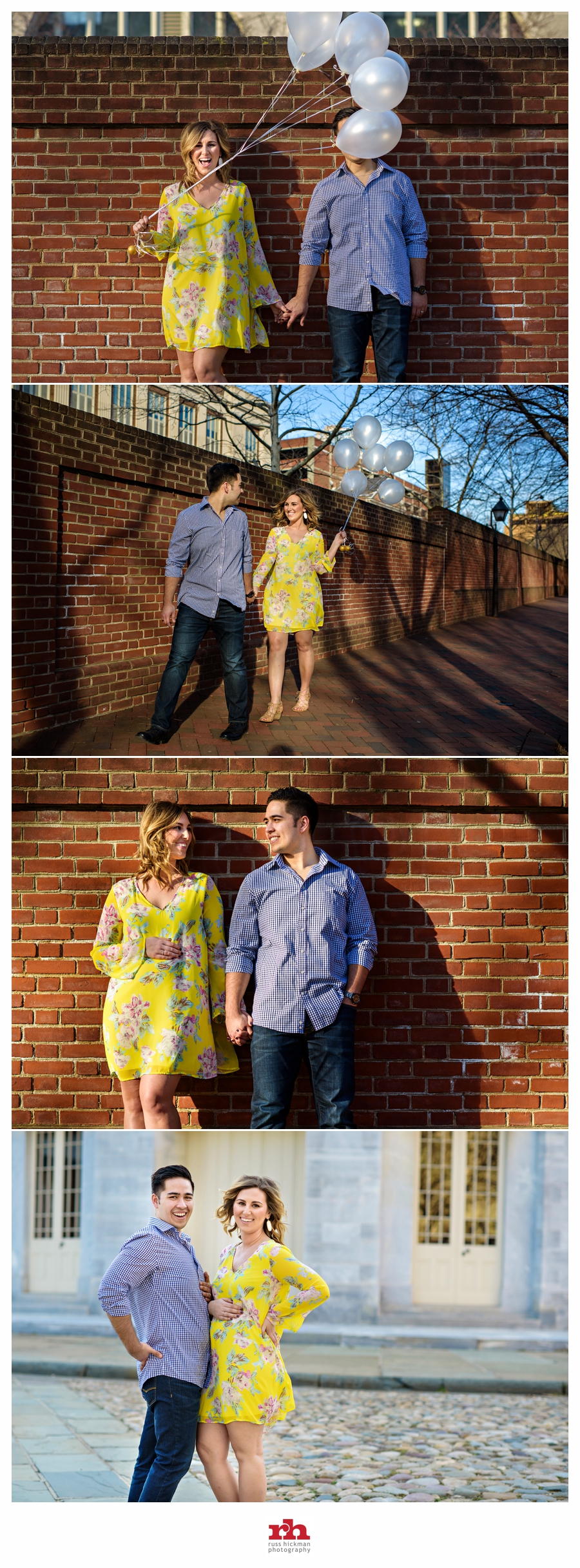 A couple celebrate their pregnancy with a Philadelphia Maternity Photo Session.